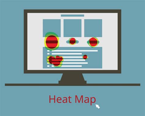 Heatmap visualization showing user click behavior on a webpage